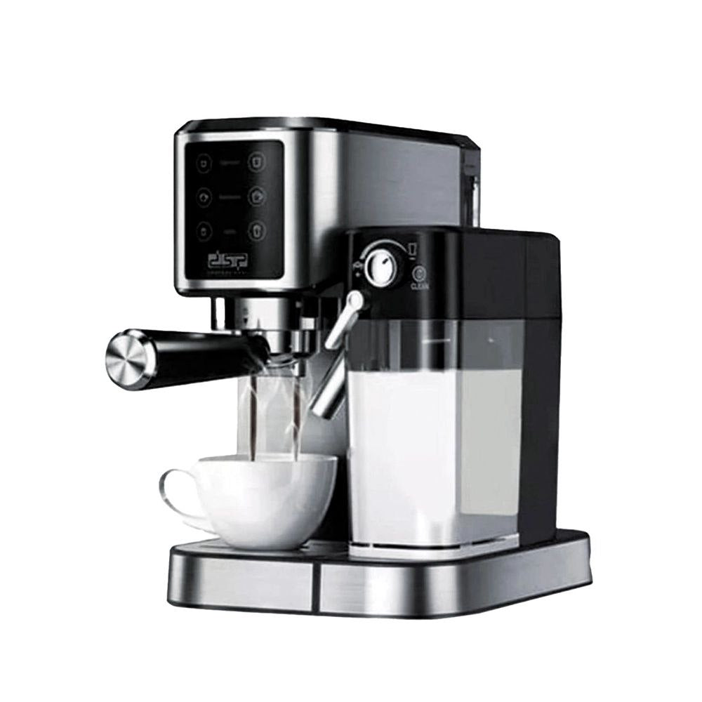 ماكينة القهوة الاحترافية DSP KA3104 – 1350 واط | ضغط 20 بار | خزان مياه 1 لتر | خزان حليب 700 مل